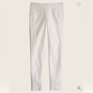 J. Crew Martie Cream Ivory Ankle Cropped Pant Size 4 Bi Stretch NEW NWT